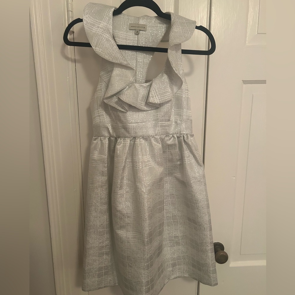 Annie griffin ruffle racer back dress